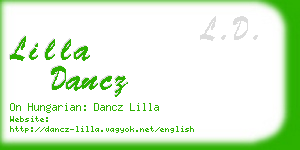 lilla dancz business card